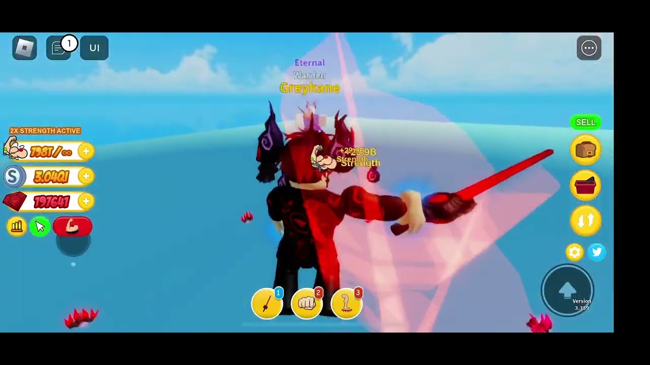 Workout island grind gems and grind kills and get stronger