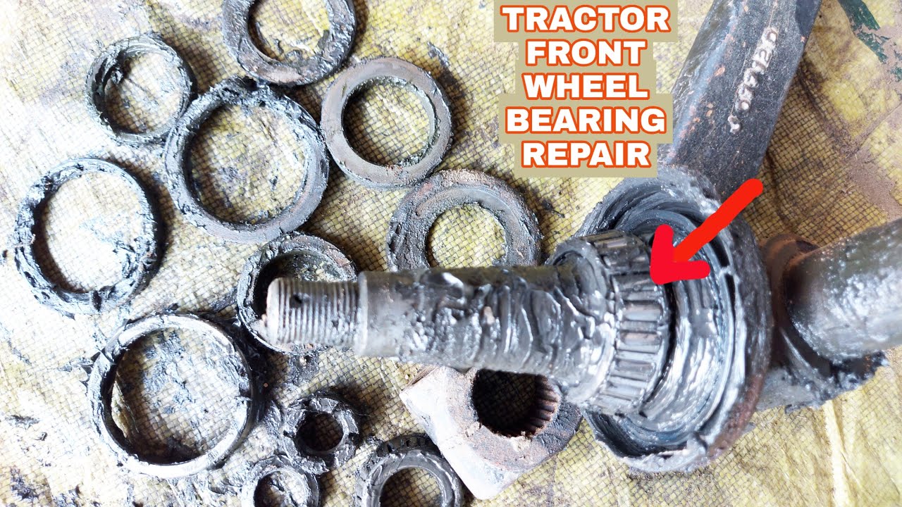 Tractor Front Wheel Bearing Full Repair - YouTube