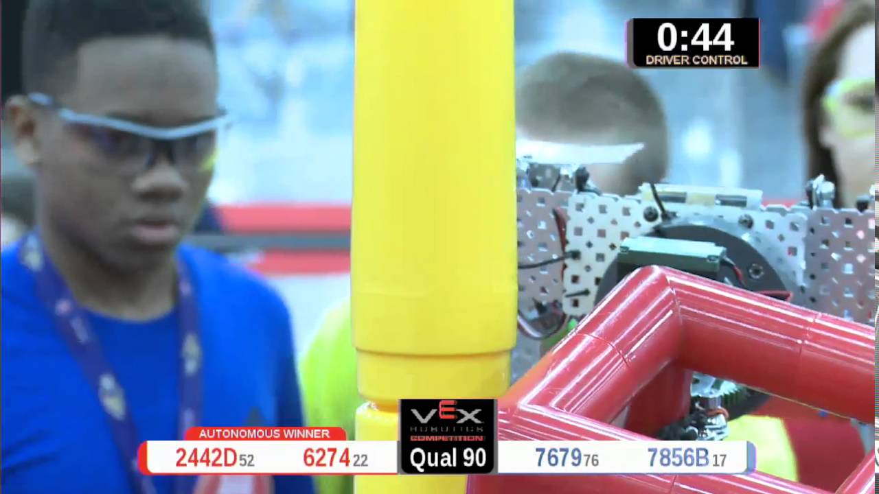 2015 VRC Engr Q90 - 2442D 6274 vs 7679 7856B - 68 to 50 - VEX Worlds 2015 - Engineering Division