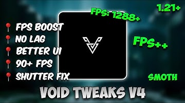 Void Tweaks V4 For MCPE 1.21+ | [FPS BOOST & LAG FIX]