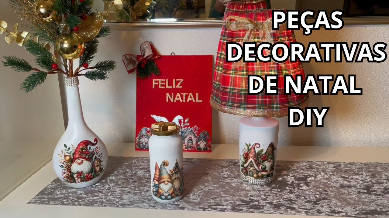 FIZ VÁRIAS PEÇA DECORATIVAS DE NATAL - FAÇA VOÇĒ MESMO