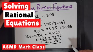Solving Rational Equations - ASMR Math Class - Male Whispers, Markers & Whiteboard Sounds screenshot 4