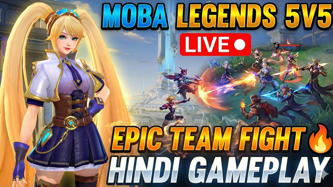 MOBA Legends 5v5 LIVE 🔴 | Epic Team Fight 🔥 | Hindi Gameplay | Ranked Match