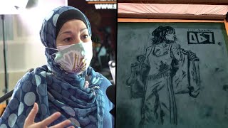 Cantiknya lukisan anak Sharifah Shahirah ni... tapi tak sangka ada pula yang busuk hati!