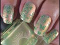 Ethereal / Luna Moth ~ SheModern / Pearl Green Sticky Stamping / Green Mint Pixie Glitter