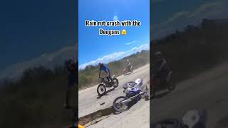 Going down HARD while riding with the Deegan’s 😳 #fyp #shorts #fail #crash #motocross #dirtbike