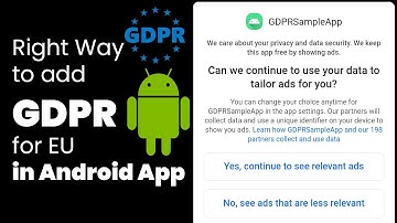 How to Add GDPR for EU in Android | Requesting consent from European users | Consent SDK for Admob