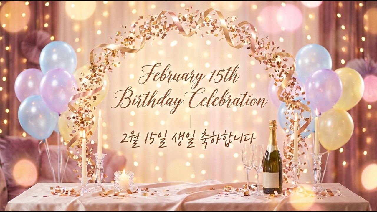 2월 15일 생일인 분에게 선물해주세요 | 2월 15일 생일 축하 | 생일을 위한 노래 🌲 | 변하지 않는 마음을 가진 당신에게