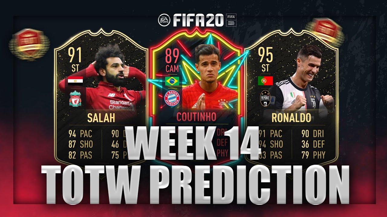 FIFA 20: TOTW PREDICTION #14!! ft. RONALDO, COUTINHO & SALAH