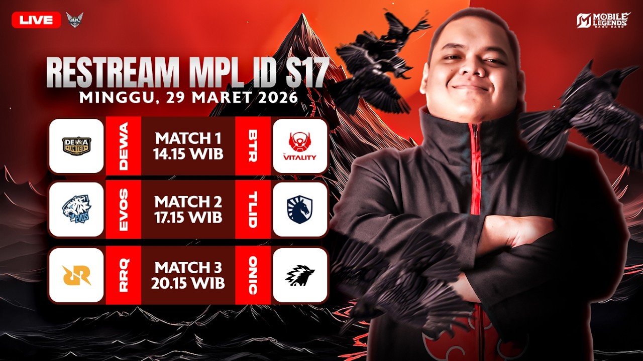 RESTREAM MPL ID S17 DAY 3 - Match 2 EVOS vs TLID | #BUDIMASIHLAPER