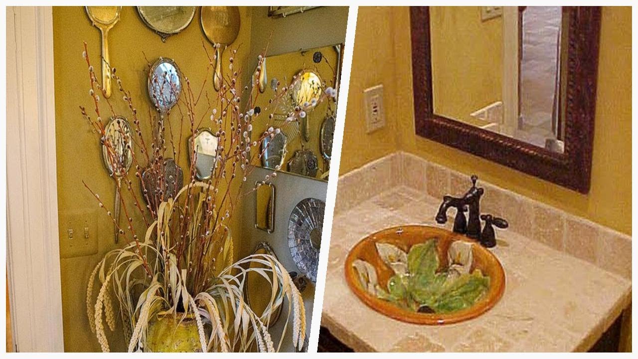 75 Farmhouse Yellow Powder Room Design ☆ - YouTube