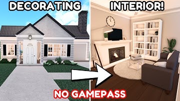 Decorating My NO GAME PASS Starter House in Bloxburg! *W/ VOICE*