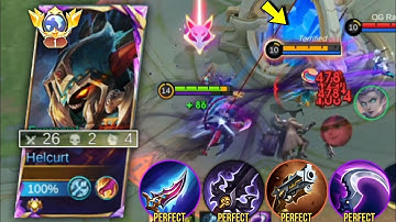 26 KILL!! HELCURT BEST GUIDE TO RANK UP FASTER IN SOLO RANK!!🔥( RECOMMEND BUILD AND EMBLEM ) MLBB
