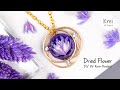 【UV レジン】ドライフラワーを使って、DIYペンダントを作りました。UV Resin - DIY Pendant with Dried Flower.