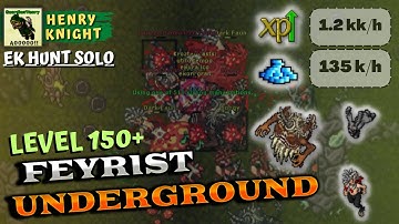 TIBIA: EK HUNT SOLO #149 DARK FAUNS | FEYRIST UNDERGROUND