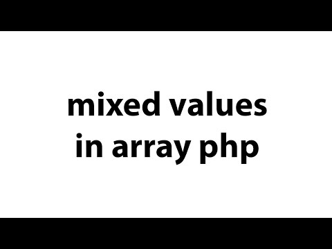 mixed values in array   php bangla video tutorial