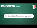 Job profile . Head of Key Account Management