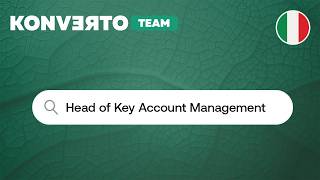 Job profile . Head of Key Account Management