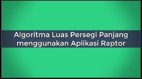Algoritma menghitung luas persegi panjang