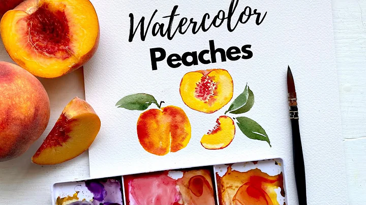 6 minute watercolor peach tutorial