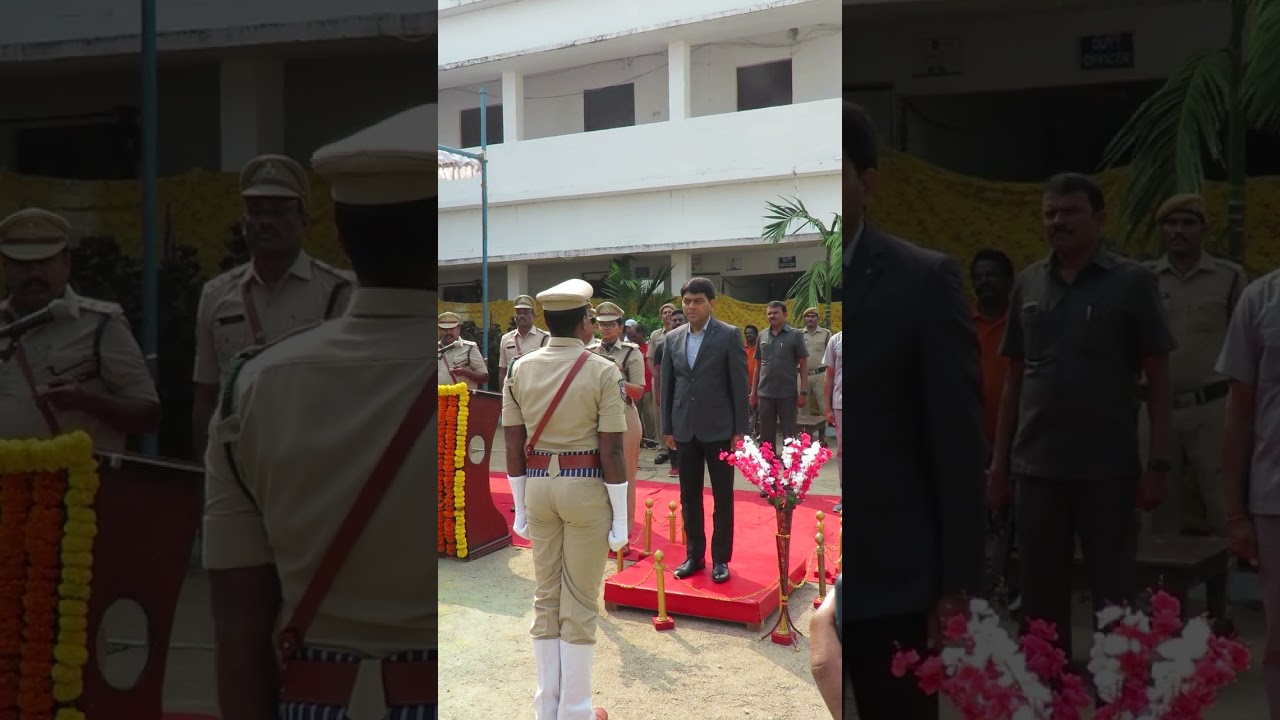 Collector and DM G Ravi IAS and SP Sindhu Sharma IPS during Police Commemoration day 
