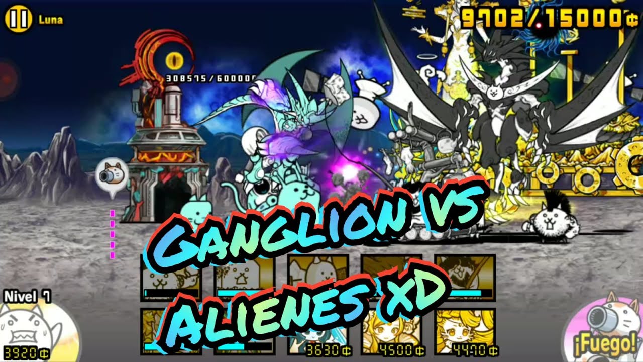 PROBANDO A GANGLION THE BATTLE CATS YouTube