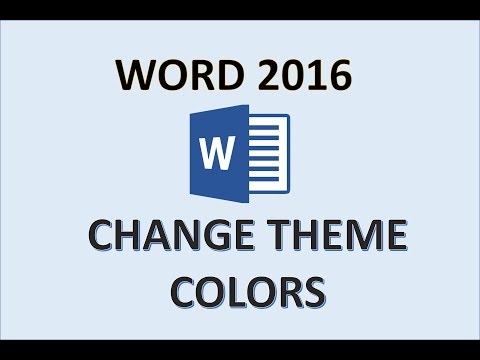 Word 2016 - Theme Colors - How To Change Color Themes in the Background of Document in MS Office 365 hqdefault
