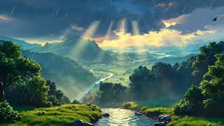 Rainy Mountain Valley | Infinite Loop Cinematic Nature Relaxation 🌧️🏔️