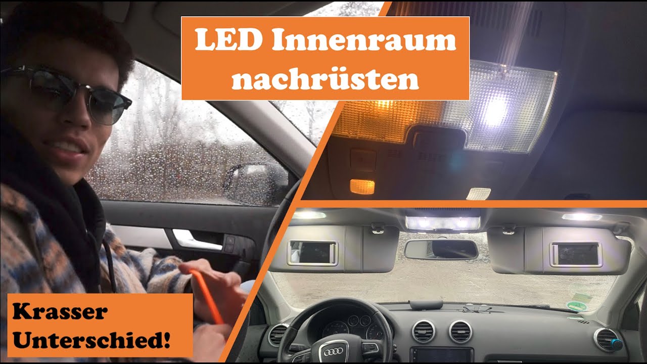Audi A3 8p Elektromechanische Lenkunterstützung Leuchtet LED Innenraumbeleuchtung nachrüsten am Audi A3 8P | LEANDRO - YouTube