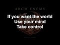 The World Is Yours - ARCHENEMY - 2017 - Lyrics