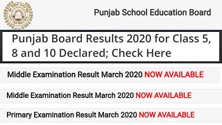 Punjab Board Results 2020 for Class 5, 8 and 10 Declared; Check Here 2020 Baaz Tv बाज़ टीवी