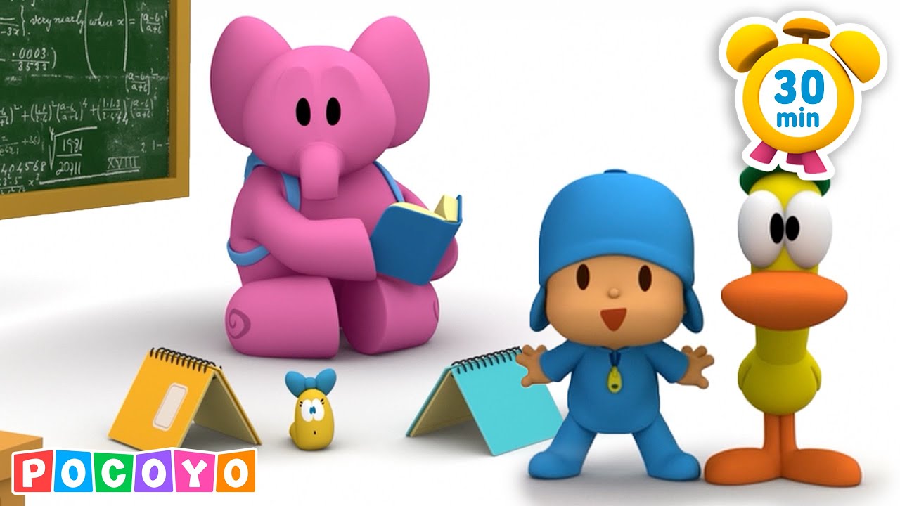 🎒Pocoyo's eerste schooldag! 📓 [30 minuten] |Pocoyo 🇳🇱 Nederland Officieel kanaal| Cartoons voor kids