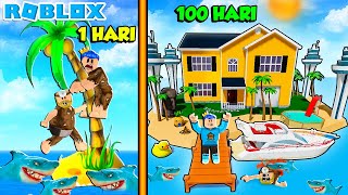 100 HARI DI PULAU ROBLOX PENUH IKAN HIU TANPA PENGHUNI!!!