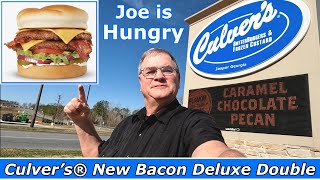 Culver’s® New Bacon Deluxe Review | Double ButterBurger Bacon | Joe is Hungry 🍔🥓🍅🥬