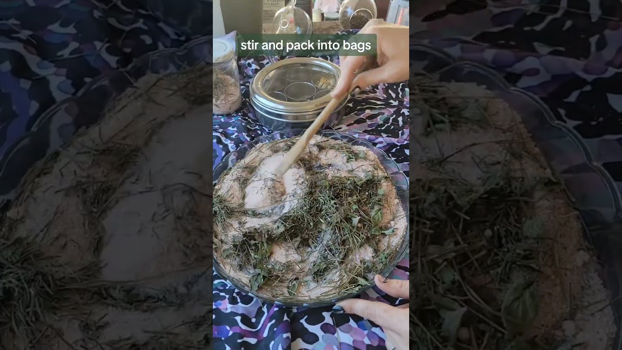 packing new pine bath tea soak satchets - craftygoblin