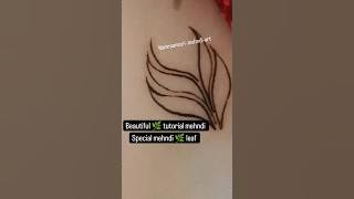 Arabic bold mehndi design| learn bold henna leaf |how to make henna leaves |#leaf #arabicmehndi