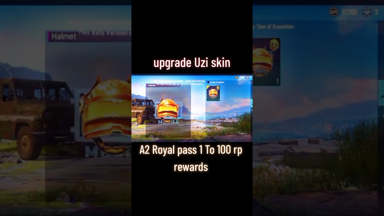 A2 Royal pass upgrade Uzi skin 