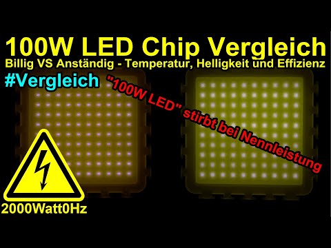 Comparing Chinese 100W LED Chips - Cheap No-Name vs. LC Focus from AliExpress
