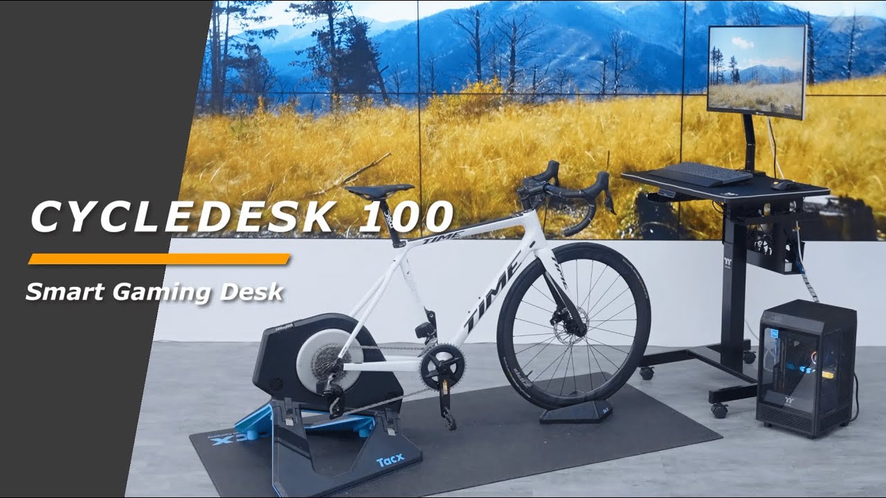 Cycledesk 100: Thermaltake bietet Radsportlern kompakten Gaming-Schreibtisch