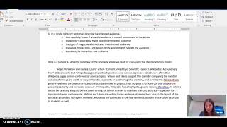 How to write a precis (4-sentence) summary
