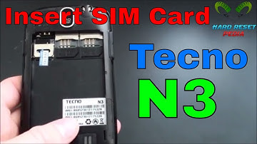 Tecno N3 Insert The SIM Card