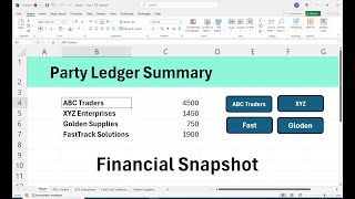 Mastering Multi-Party Ledger Management in Excel: Debtors Summary &amp; Overview