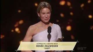 Renée Zellweger winning Best Actress for Judy
