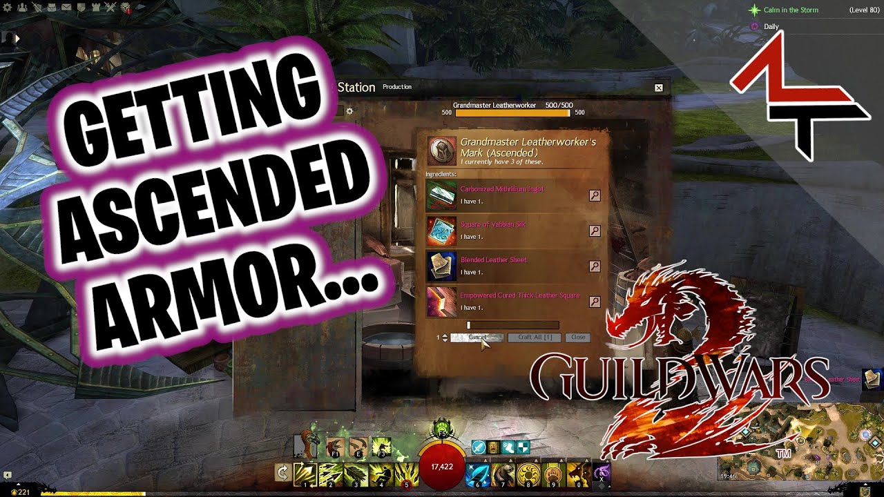 Ascended armor bonanza - Guild Wars 2  Leatherworking, grandmaster marks,  ascended shards of glory 