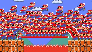 How to beat Super Mario Bros. with 9999 Mario At Once? by Pink Mario 1,396 views 3 weeks ago 2 minutes, 49 seconds
