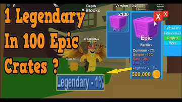 UNBOXING 100 Epic CRATES - Mining Simulator