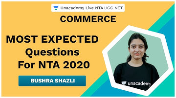 Most Expected Question NTA 2020 | Commerce | NTA UGC NET 2020 | Bushra Shazli