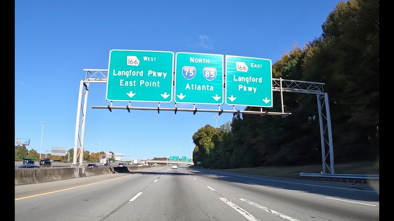 Atlanta Airport I85N to Langford Parkway West Saturday November 13th 2021  