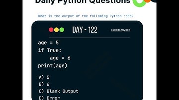 Python Coding challenge - Day 122 | What is the output of the following Python Code?  #python