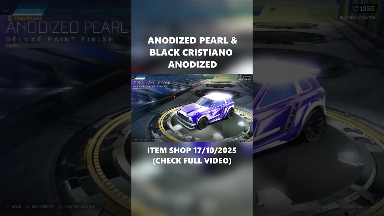 ANODIZED PEARL & BLACK CRISTIANO ANODIZED WHEELS in ROCKET LEAGUE ITEM SHOP 